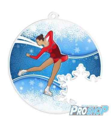 Médaille Patineuse P.B. acrylic MDAS0050M14C 0.5cm