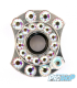 Ecrou strassé Super Silver Cosmo, kit de 8