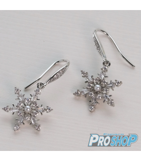 Boucles d'oreilles flocon de neige: argenté, Brilliance & Melrose