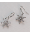 Boucles d'oreilles flocon de neige: argenté, Brilliance & Melrose