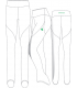 Legging Sagester 465/N, fibres 100% recyclées, enfant