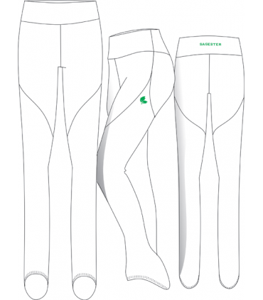 Legging Sagester 465/N, fibres 100% recyclées, enfant