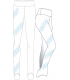 Legging Sagester 478, spiral en strass, adulte S