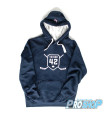 Sweat capuche crosses A.TEXIER bleu enfant