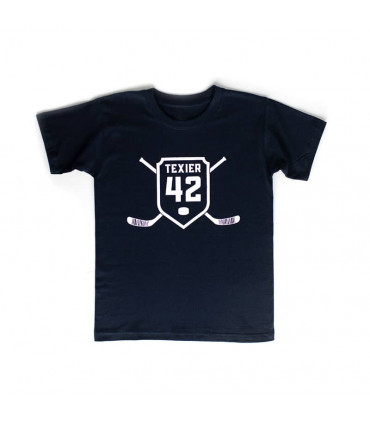 Tee-shirt crosses A.TEXIER bleu navy enfant