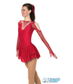 Tunique Jerry's 632 Crystals & Cutouts Robe: Rouge Rubis, S