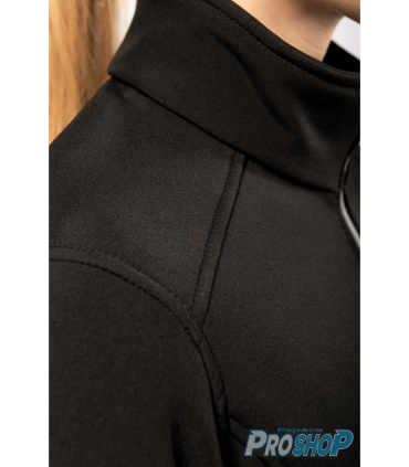Veste de patinage en polaire chaud avec patineuse au dos en strass
