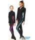 Ensemble Veste + legging DUE D2012+D5013 noir/bleu, XS-L