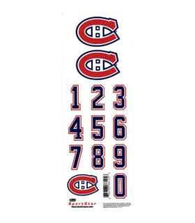 Autocollants logo NHL + Numéros pour Casques Sportstar