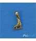 Pendentif patin micro 2910P, plaqué or