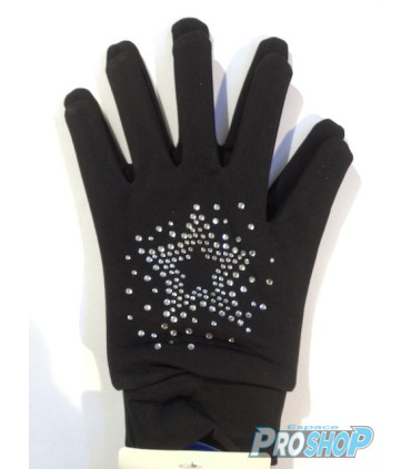 Gants IM THERMIQUE 9018 noir strass, adulte.