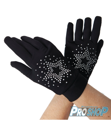 Gants IM THERMIQUE 9018 noir strass, adulte.