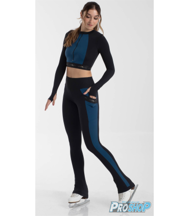 Legging IM 5529 noir/bleu, adulte