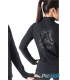 Veste IM6480 strass, zip noir, Thermique, ADULTE