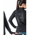 Veste IM6480 strass, zip noir, Thermique, ADULTE