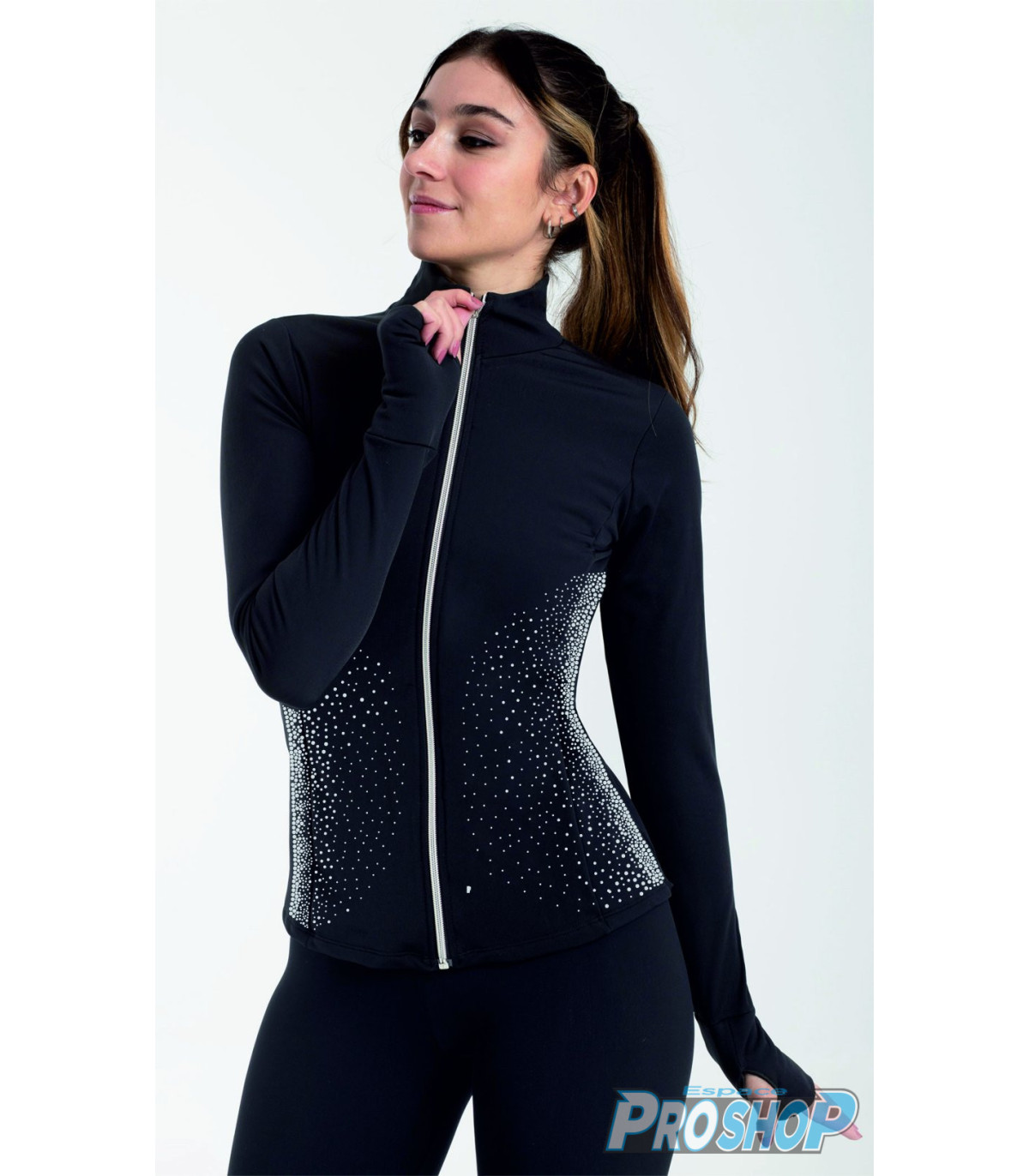 Justaucorps Danse Fille Strass - Manches Longues - Taille 4 à 14 Ans (3-16 Ans) - Polyester/Élasthanne - 12
