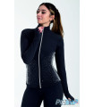 Veste IM6539 noir avec strass, Thermique, adulte