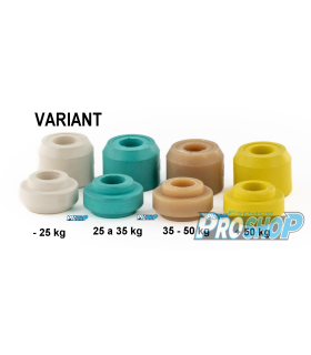 Lot de 8 cushions ROLL LINE Rubber natural, platines Variant F - M - C, Saturno