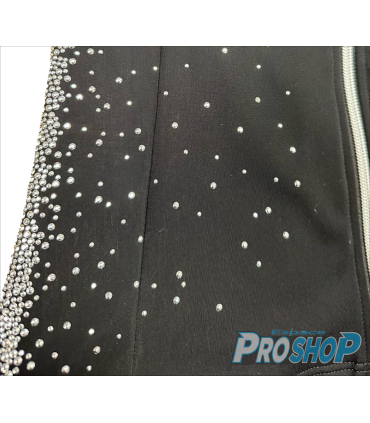 Veste IM6539 noir avec strass, Thermique, adulte