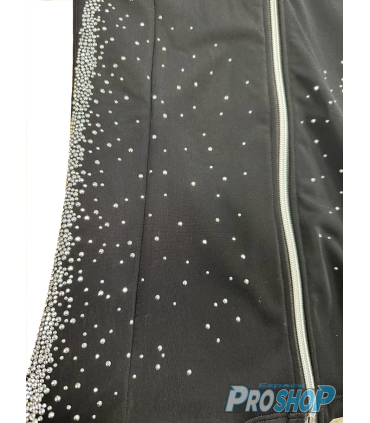 Veste IM6539 noir avec strass, Thermique, adulte