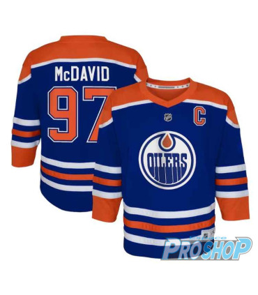 Maillot NHL Edmonton Oilers Connor McDavid premium BLEU, junior