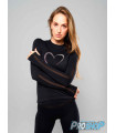 Tee shirt Thuono HEART Performance, noir et maille noire