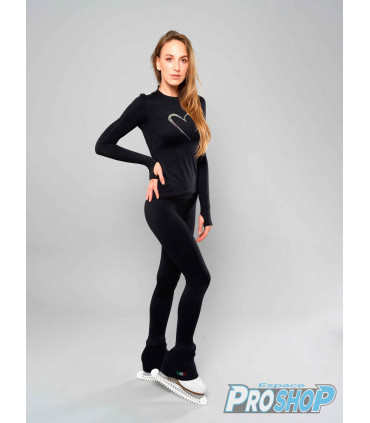 Legging Thuono HEART loop Performance, noire & noir