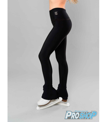Legging Thuono de base THERMAL noir et résille noire