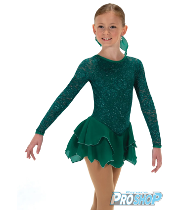 Belles robes en dentelle pailleté, strass sur les manches