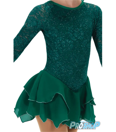 Belles robes en dentelle pailleté, strass sur les manches