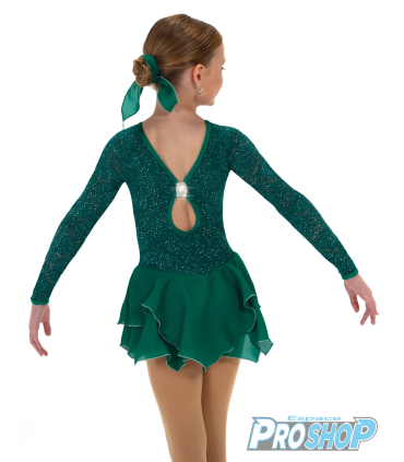 Belles robes en dentelle pailleté, strass sur les manches