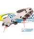 Axe + rondelle extrémité M8 pour platine Roll Line Linea