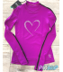 Tee shirt HEART Performance, fuchsia et maille noire