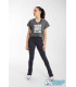 Tee shirt IM 6623 Davinia court gris, adulte