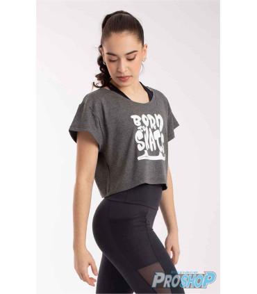 Tee shirt IM 6623 Davinia court gris, adulte