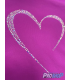 Tee shirt HEART Performance, fuchsia et maille noire