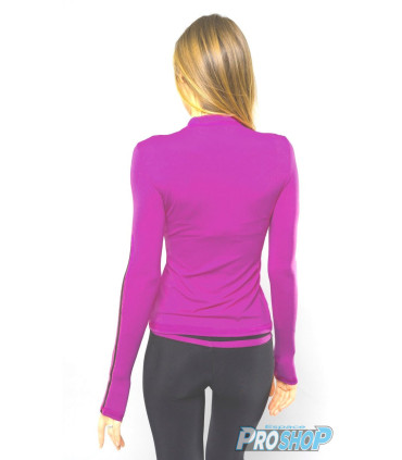 Tee shirt HEART Performance, fuchsia et maille noire