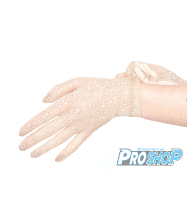 Gants Jerry's 1121 Glitter Mesh Compétition, Beige or