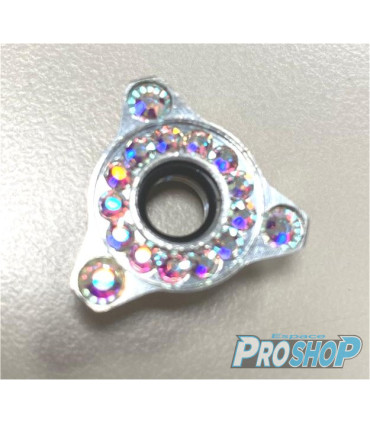 Ecrou strassé Comet Silver nuts , kit de 8.