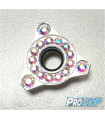 Ecrou strassé Comet Silver nuts , kit de 8.