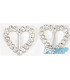 Lot de deux Bijoux lacets CŒUR avec strass