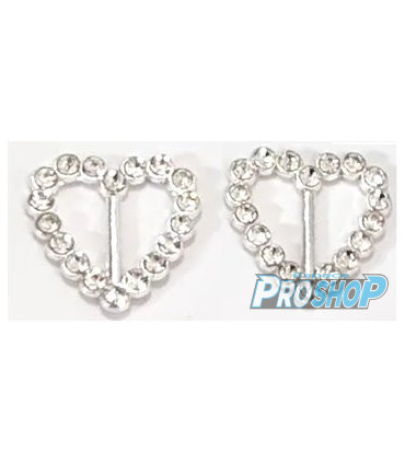 Lot de deux Bijoux lacets CŒUR avec strass