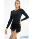 Jupe en lycra droite en rouge avec strass