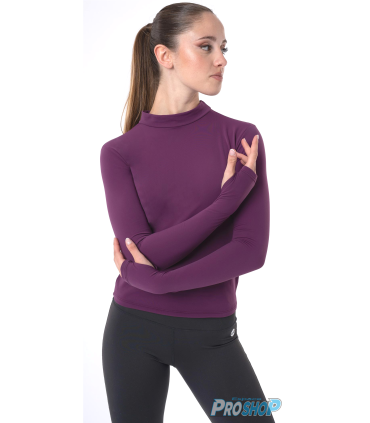 Tee shirt IM 6618 thermique, PRUNE