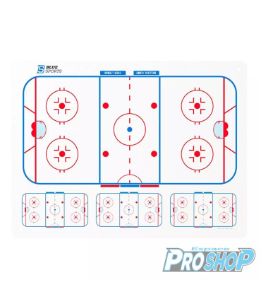 Tableau coach rigide 61 x 81 cm hockey Blue Sports
