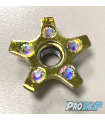 Ecrou strassé Star couleur, kit de 8