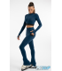 Ensemble Tee shirt IM 6593 + Legging 5330, bleu
