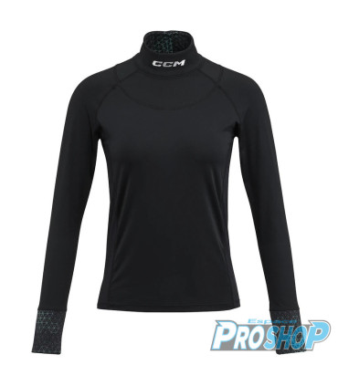 Tee-shirt Femme CCM Compression  Aer-tech protège-cou manches longues