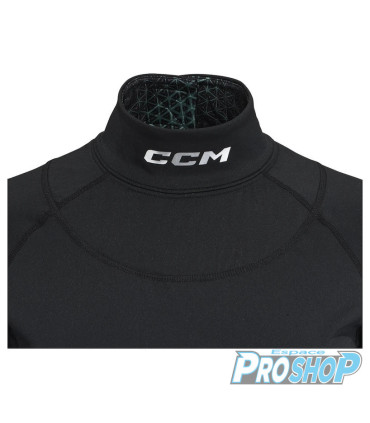 Tee-shirt Femme CCM Compression  Aer-tech protège-cou manches longues