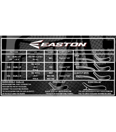 Monobloc Easton Stealth C5.0 JUNIOR Flex 50 Droite